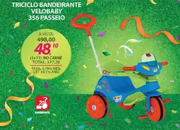Lojas Cem Triciclo bandeirante velobaby 356 passeio oferta