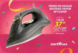 Lojas Cem Ferro de passar britânia vapor BFV2000P oferta