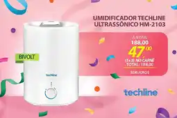 Lojas Cem Umidificador techline ultrassônico hm-2103 oferta