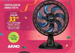 Lojas Cem Ventilador arno ve70 oferta