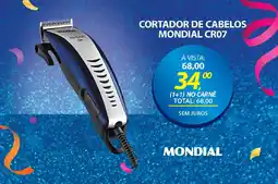 Lojas Cem Cortador de cabelos mondial cr07 oferta