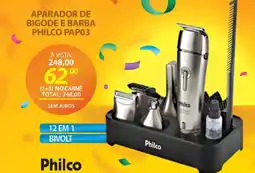 Lojas Cem Aparador de bigode e barba philco pap03 oferta