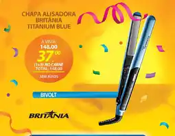 Lojas Cem Chapa alisadora britânia titanium blue oferta