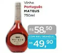 Supermercados Mundial Vinho Português MATEUS oferta
