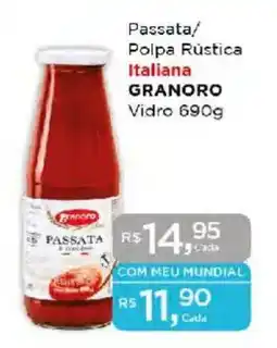 Supermercados Mundial Passata/ Polpa Rústica Italiana GRANORO Vidro oferta