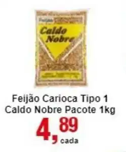 Rossi Supermercado Feijao carioca tipo 1 Caldo Nobre pacote 1kg oferta