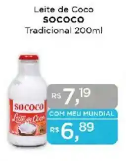 Supermercados Mundial Leite de Coco SOCOCO Tradicional oferta