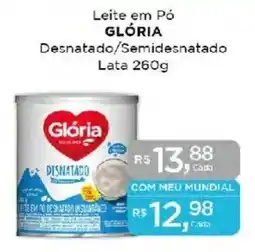 Supermercados Mundial Leite em Pó GLÓRIA oferta