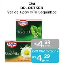 Supermercados Mundial Chá DR. OETKER oferta