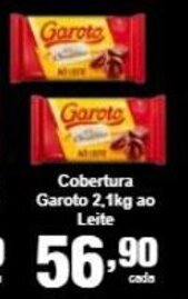 Rossi Supermercado Cobertura Garoto 2.1kg ao leite oferta