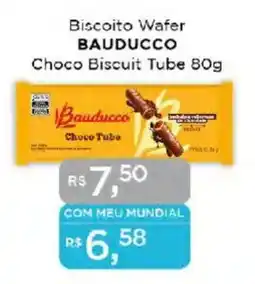 Supermercados Mundial Biscoito Wafer BAUDUCCO Choco Biscuit Tube oferta