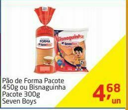 Tenda Atacado Pão de forma 450g ou bisnaguinha 300g seven boys oferta