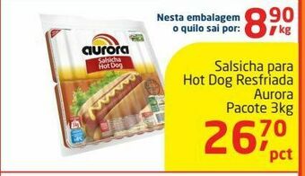 Tenda Atacado Salsicha para hot dog aurora 3kg oferta