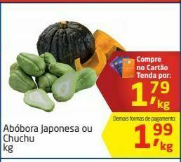 Abóbora japonesa ou chuchu kg
