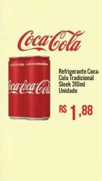 Mart Minas Refrigerante coca-cola tradicional sleek 310ml oferta