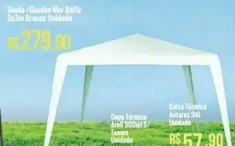 Mart Minas Tenda/gazebo mor ráfia 3x3 branco oferta