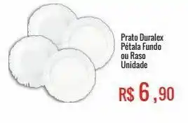 Prato duralex pétala funde ou raso