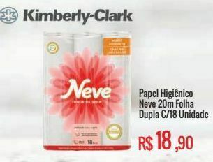 Mart Minas Papel higiênico neve 20m folha dupla c/18 und oferta