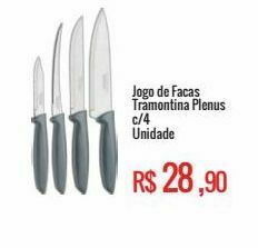 Jogo de facas tramontina plenus c/4und