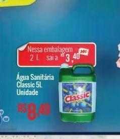 Mart Minas Água sanitária classic 5l oferta