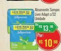 Mart Minas Absorvente sempre livre adapt c/32 oferta
