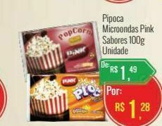 Mart Minas Pipoca microondas pink sabores 100g oferta