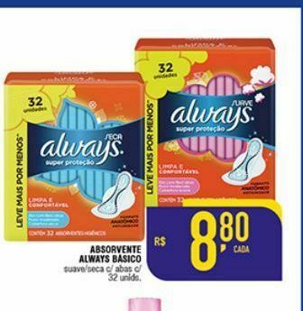 Mercantil Rodrigues Absorvente always basico oferta