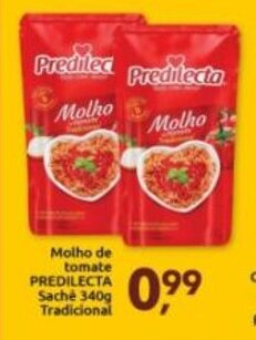 Supermercados Nori Molho de Tomate Predilecta sache 340g tradicional oferta