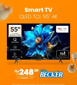 Lojas Becker Smart TV QLED TCL 55" 4K oferta
