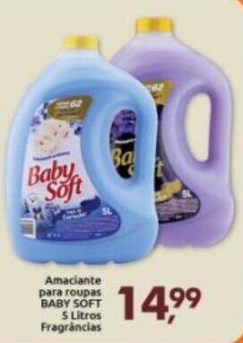 Supermercados Nori Amaciante para roupas Baby Sof 5L fragrancias oferta