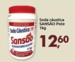 Soda caustica Sansao Pote 1kg
