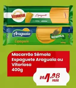 Ultrabox Macarrão Sêmola Espaguete Araguaia ou Vitoriosa oferta