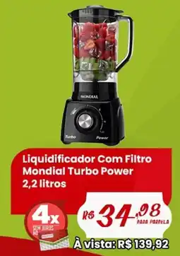 Ultrabox Liquidificador Com Filtro Mondial Turbo Power oferta