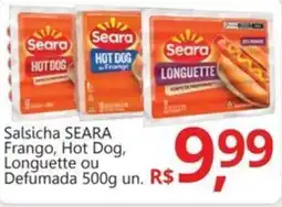 Supermercados Koch Salsicha SEARA Frango, Hot Dog, Longuette ou Defumada oferta