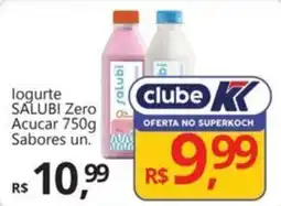 Supermercados Koch logurte SALUBI Zero Acucar Sabores un. oferta