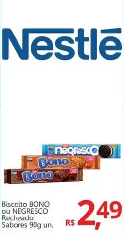 Supermercados Koch Biscoito BONO ou NEGRESCO Recheado Sabores oferta