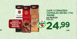 Araújo Supermercados CAFÉ 3 CORAÇÕES CÁPSULAS oferta