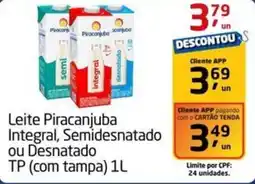 Tenda Atacado Leite Piracanjuba Integral, Semidesnatado ou Desnatado TP (com tampa) oferta