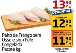 Tenda Atacado Peito de Frango sem Osso e sem Pele Congelado Pacote oferta