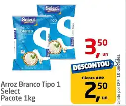 Tenda Atacado Arroz Branco Tipo 1 Select Pacote oferta