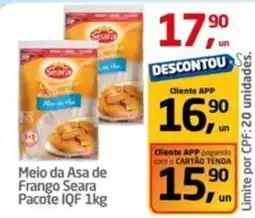 Tenda Atacado Meio da Asa de Frango Seara Pacote IQF oferta