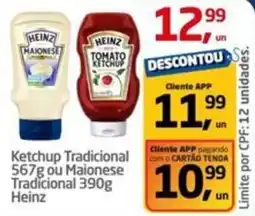 Tenda Atacado Ketchup Tradicional ou Maionese Tradicional Heinz oferta