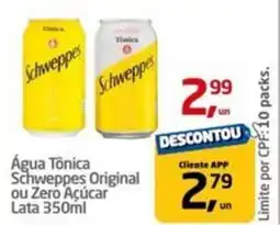 Tenda Atacado Água Tônica Schweppes Original ou Zero Açúcar Lata oferta
