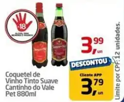 Tenda Atacado Coquetel de Vinho Tinto Suave Cantinho do Vale Pet oferta