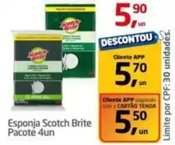 Tenda Atacado Esponja Scotch Brite Pacote 4un oferta