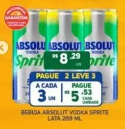 Brasil Atacadista Bebida absolut vodka sprite lata oferta