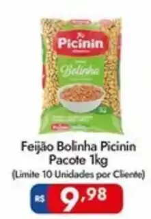 Supermercados Rondon Feijão Bolinha Picinin Pacote oferta