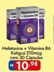 Supermercados Rondon Melatonina + Vitamina B6 Katiguá 210mcg com 30 Cápsulas oferta