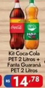 Supermercados Rondon Kit Coca-Cola PET + Fanta Guaraná PET oferta
