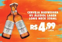 Bahamas Mix Cerveja budweiser 0% álcool lager long neck oferta